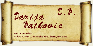 Darija Matković vizit kartica